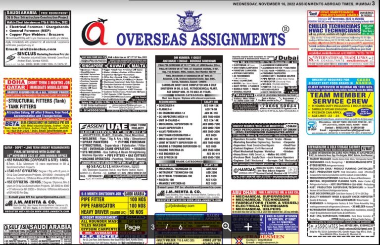 assignment abroad times 16th november2022