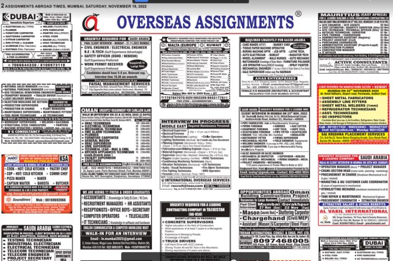 assignment abroad times 19th november 2022