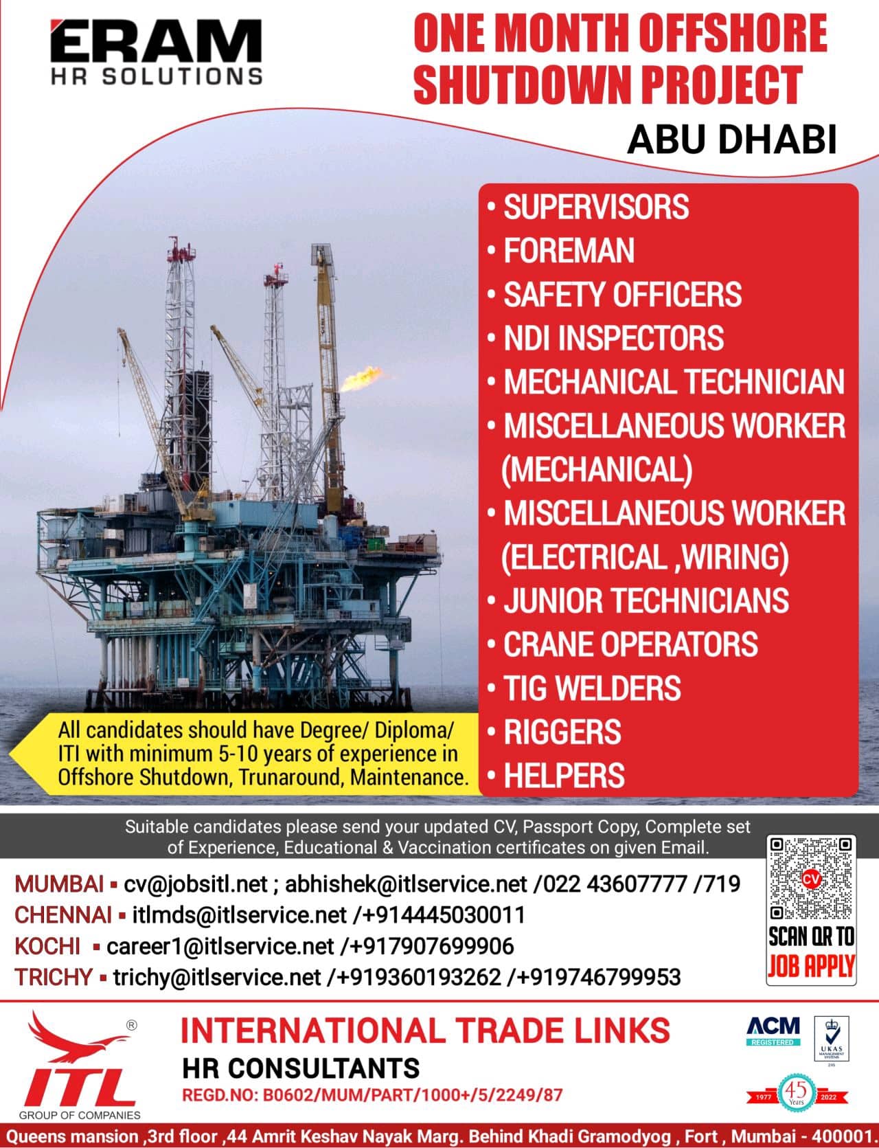 One Month Offshore Shutdown Project Abu Dhabi Jobs In Uae