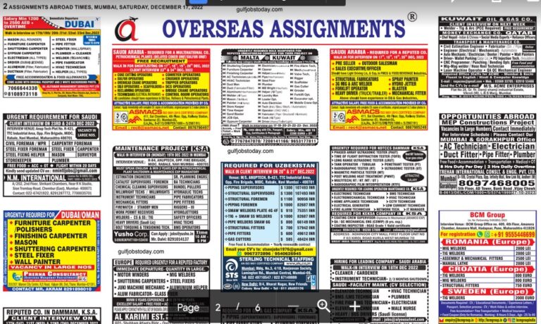 assignment abroad times 17th December 2022