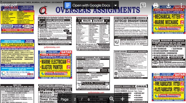 assignment abroad times 31st December 2022