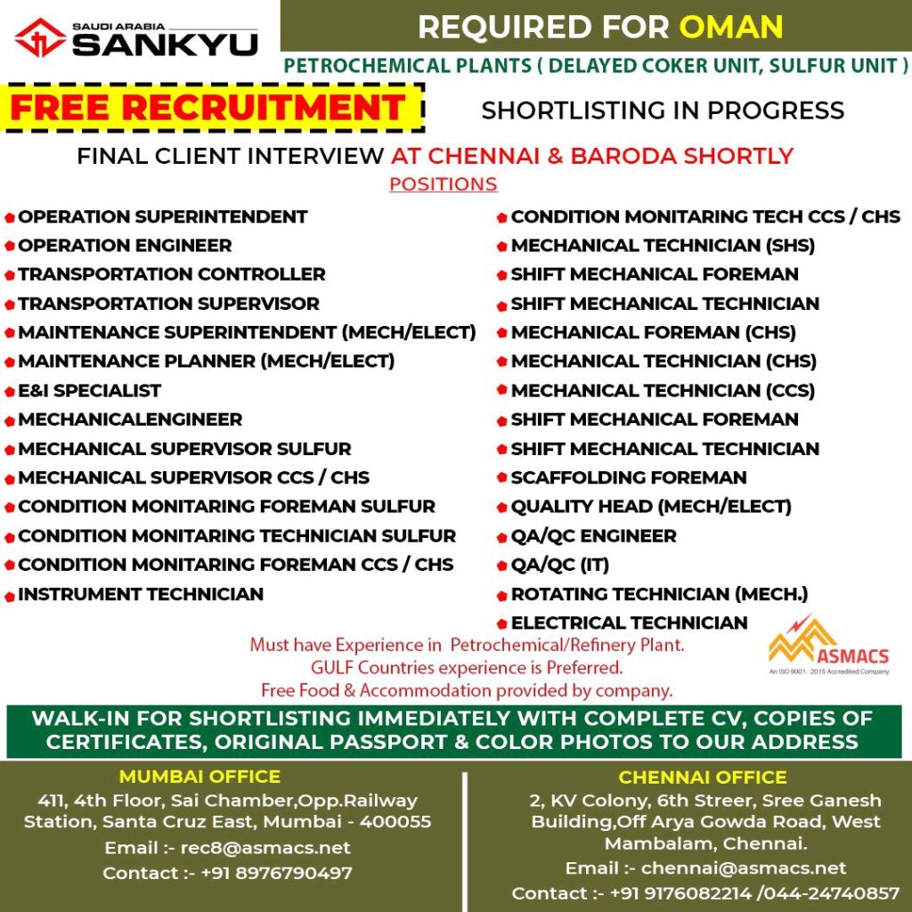 phd chemistry jobs in oman