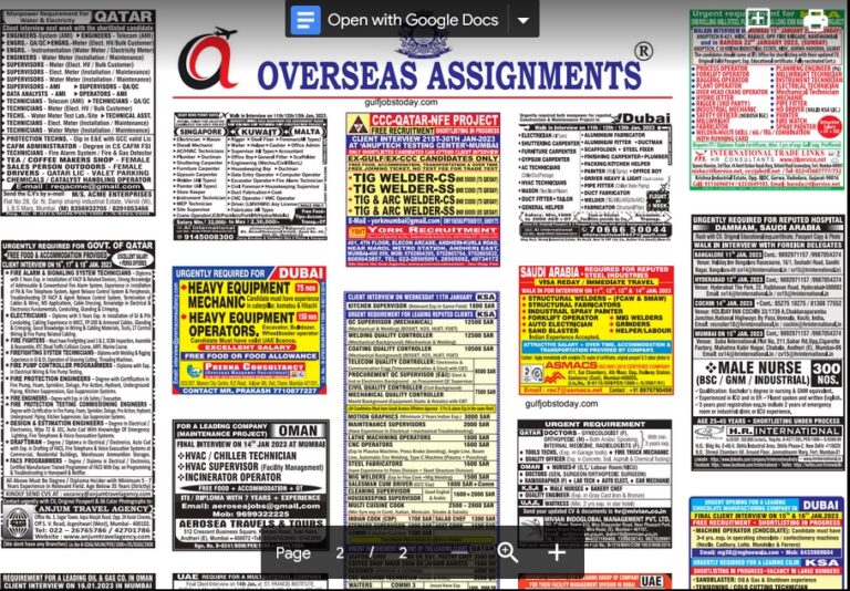 assignment abroad times 11th January 2023