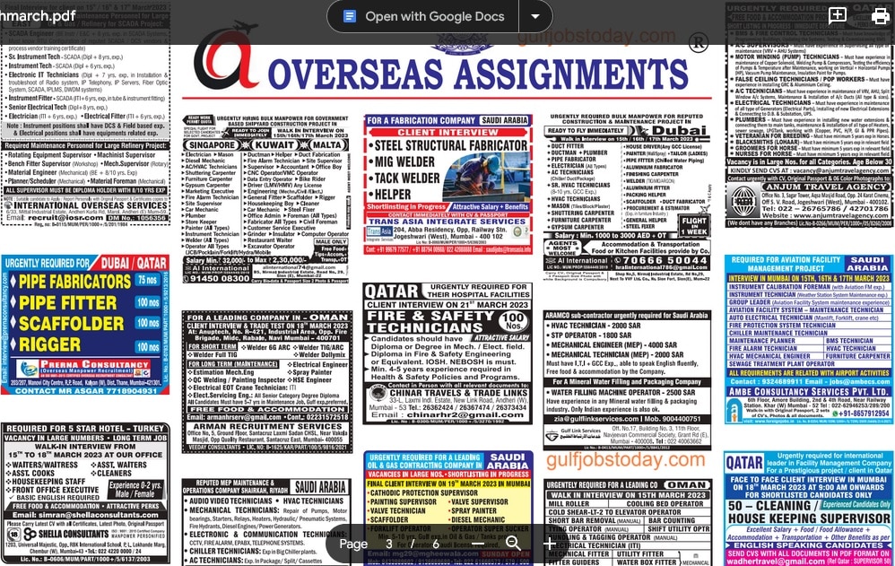 assignment abroad times 15th March 2023