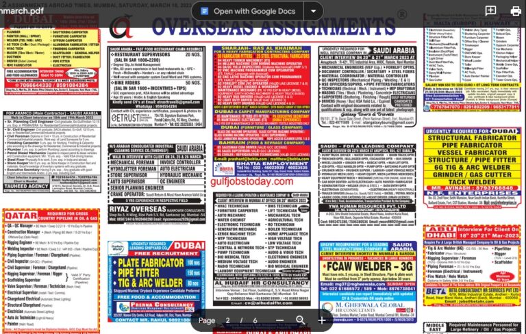 assignment abroad times 18th March 2023