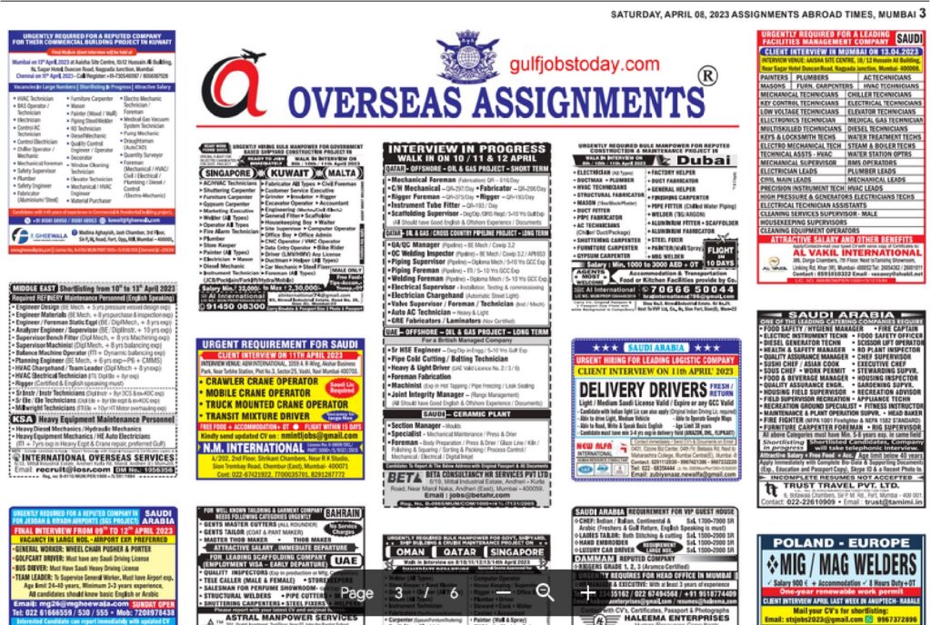 assignment abroad times 08th April 2023