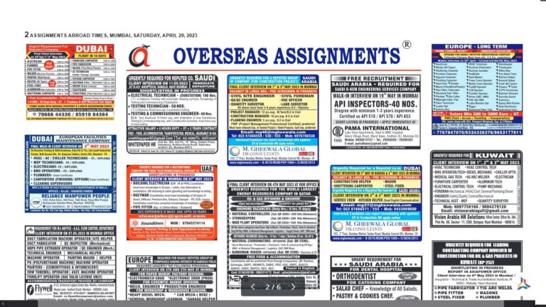 assignment abroad times 29th April 2023