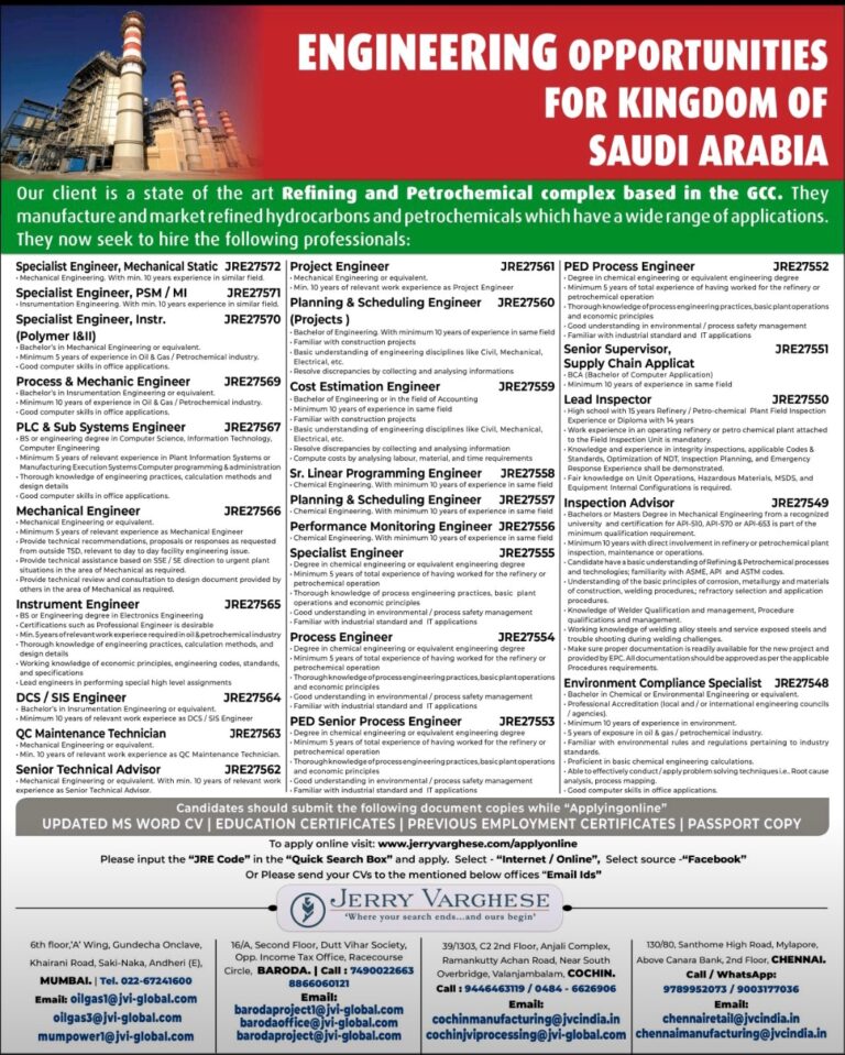 Jobs in Saudi Arabia