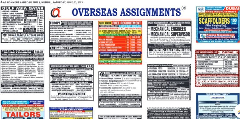 assignment abroad times 03rd June 2023