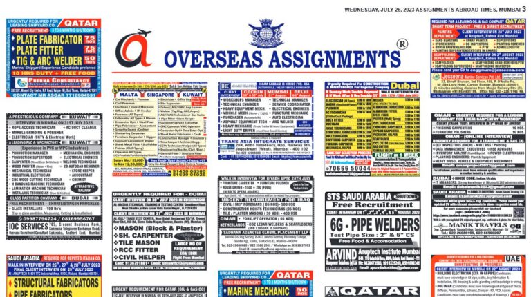 assignment abroad times 26th July 2023