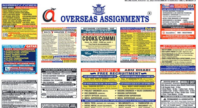 assignment abroad times 23rd August 2023