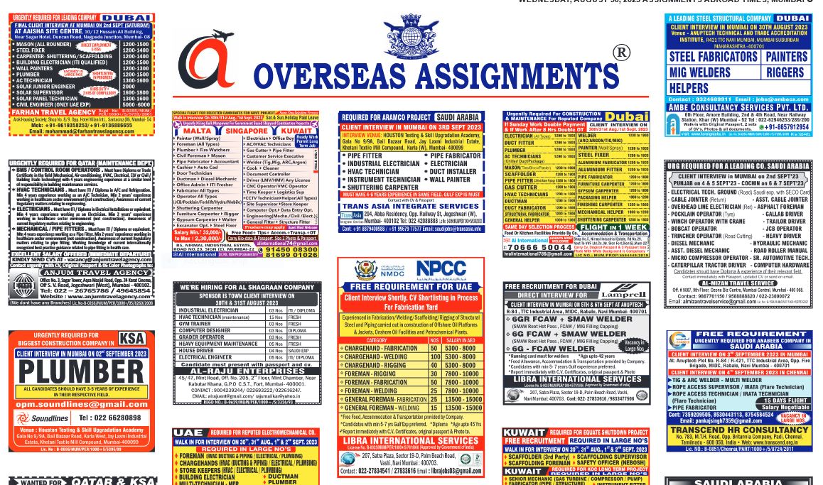 assignment abroad times 30th August 2023