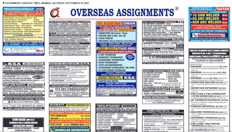 assignment abroad times 16th September 2023