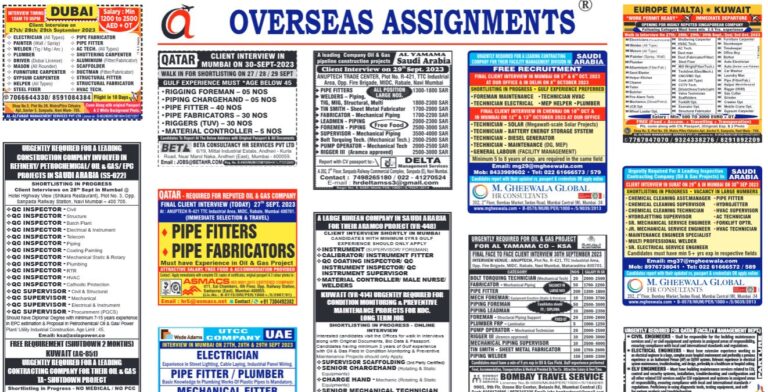 assignment abroad times 30th September 2023