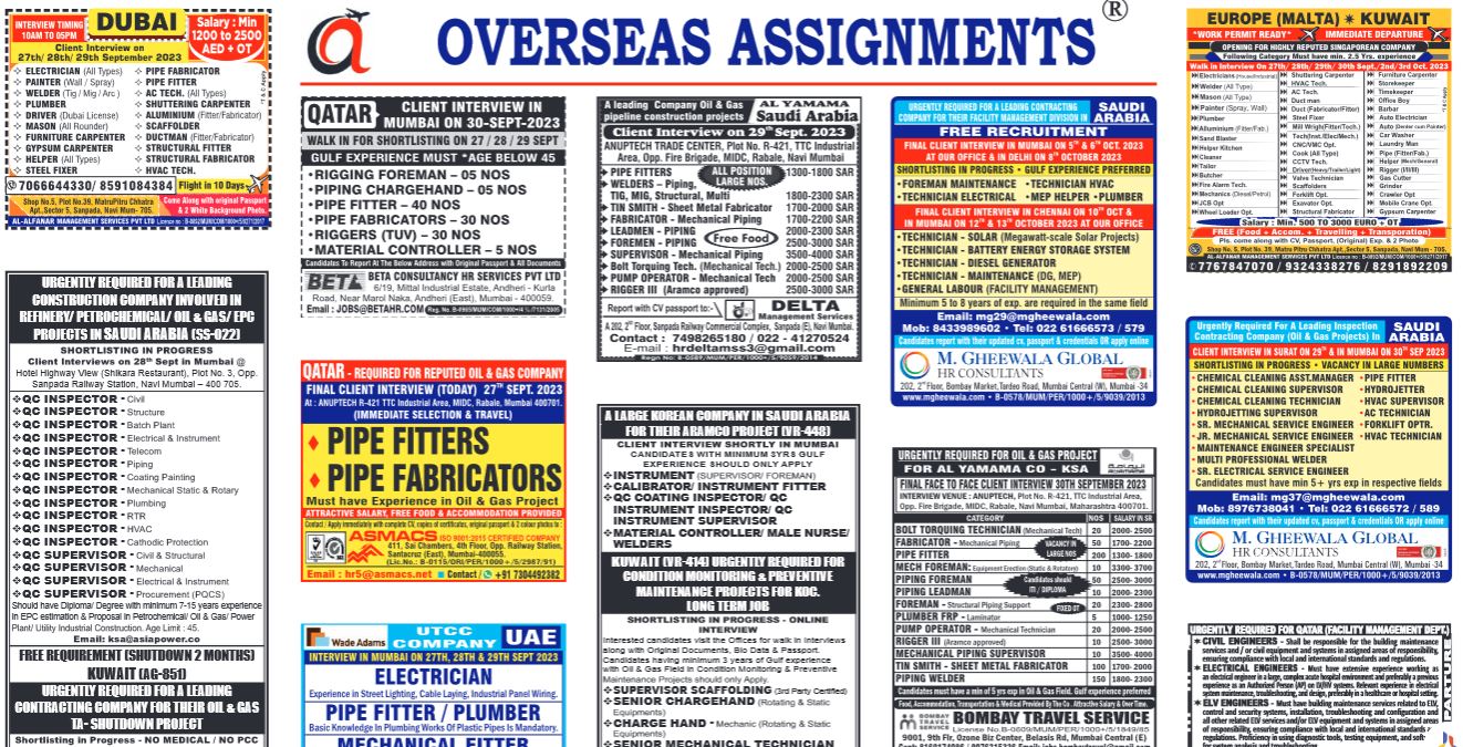 assignment abroad times 30th September 2023