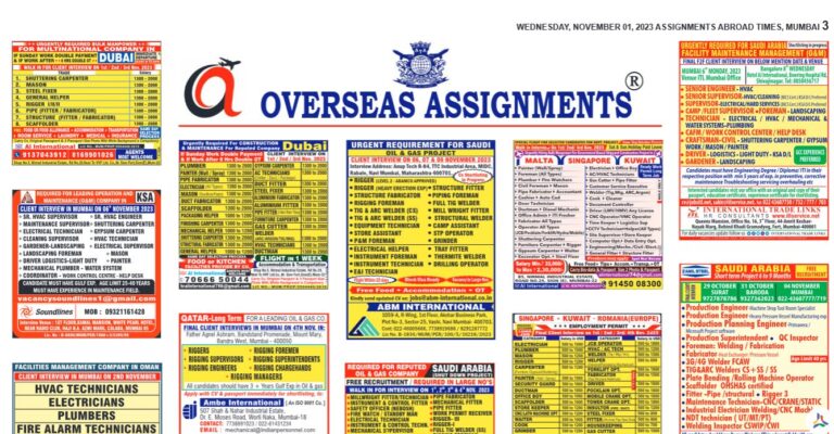 assignment abroad times 01st Nov 2023