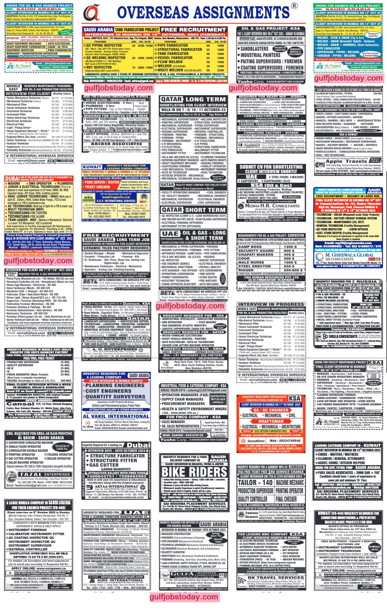 assignment abroad 7 october 2023