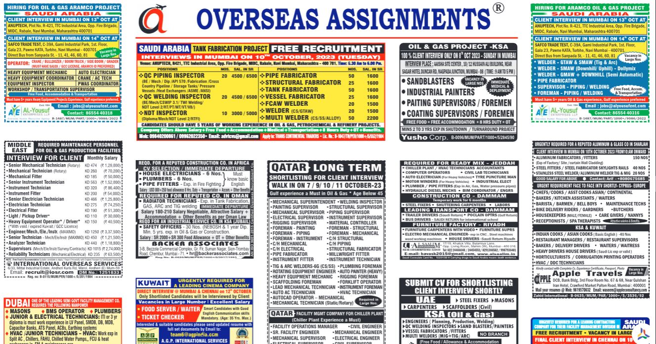 assignment abroad times 07th October 2023