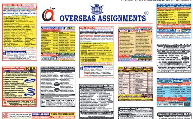 assignment abroad times 18th October 2023