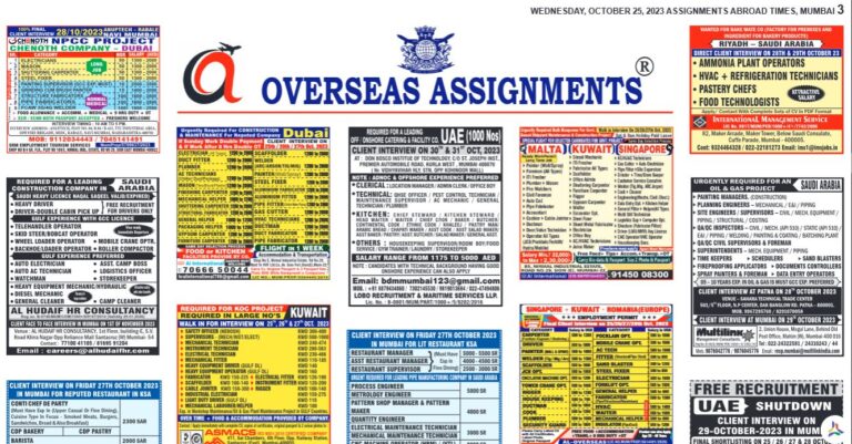 assignment abroad times 25th October 2023