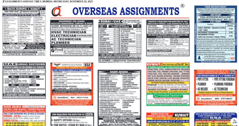 assignment abroad times 22nd November 2023