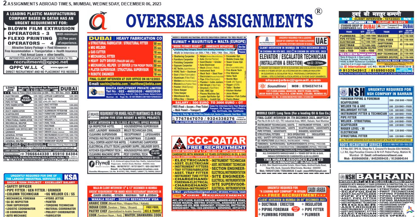 assignment abroad times 06th December 2023