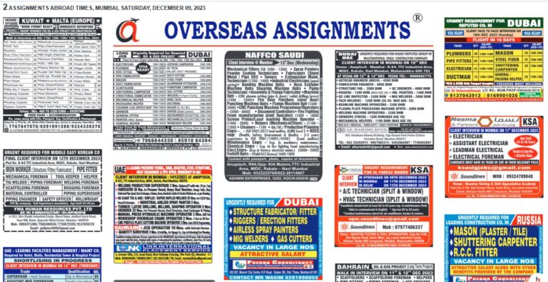 assignment abroad times 09th December 2023