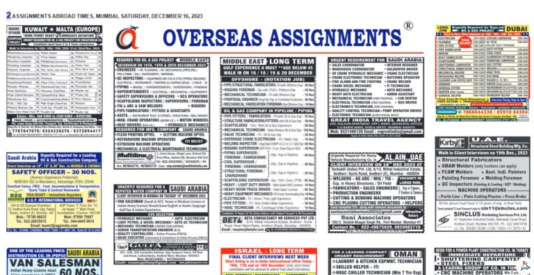 assignment abroad times 16th December 2023