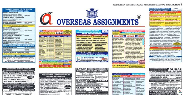 assignment abroad times 20th December 2023
