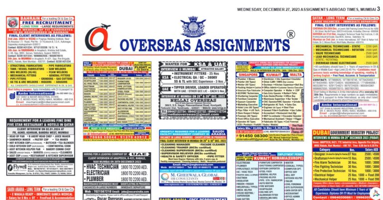 assignment abroad times 27th December 2023