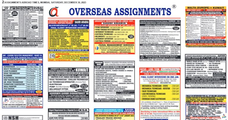 assignment abroad times 30th December 2023