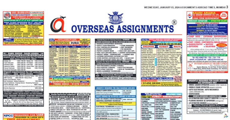 assignment abroad times 03rd January 2024