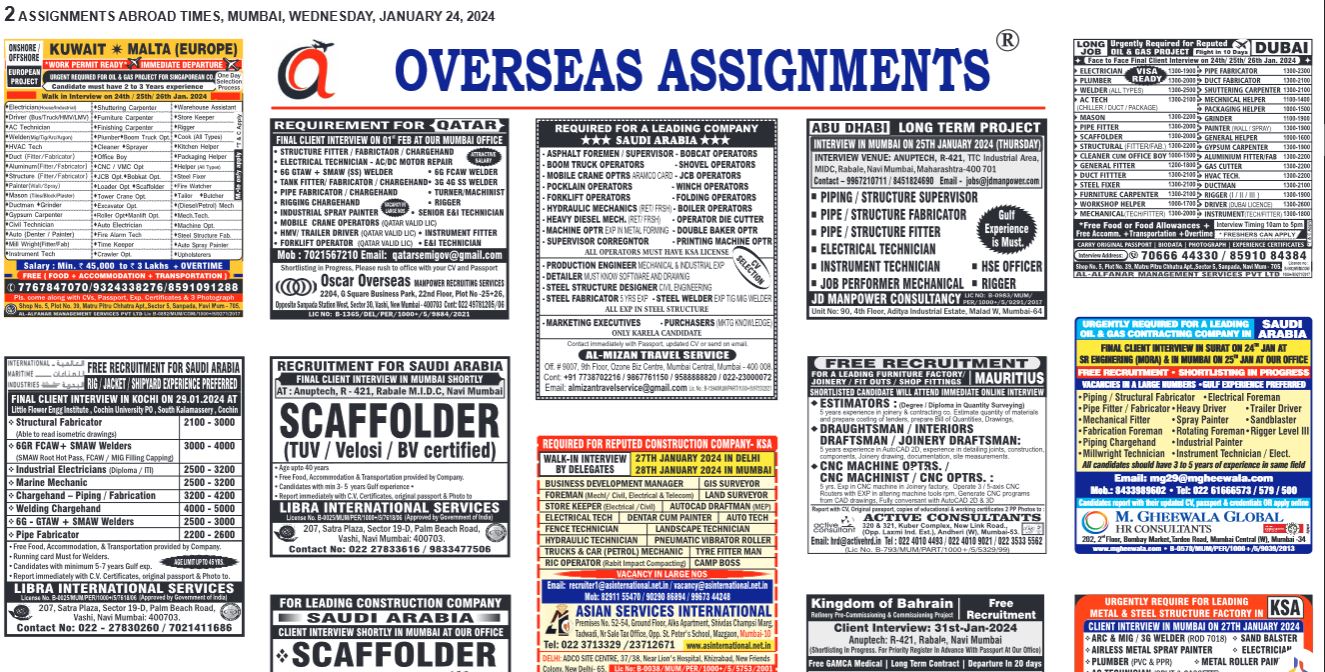 Assignment Abroad Times 27th January 2024
