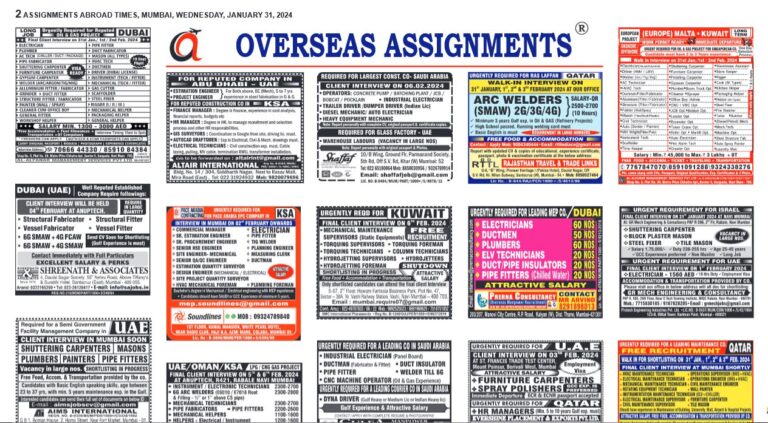 assignment abroad times 31st January 2024