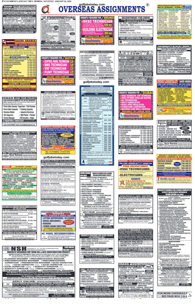 Assignment Abroad Times January 2024 Gulf Jobs Today   Ass601fin 647x1024 