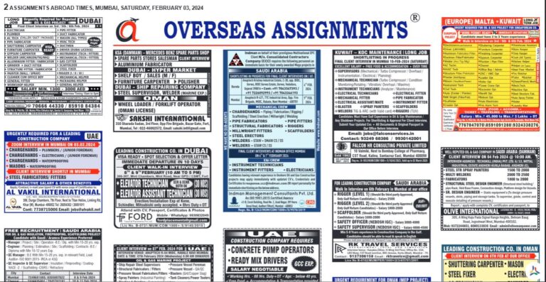 assignment abroad times 03rd February 2024