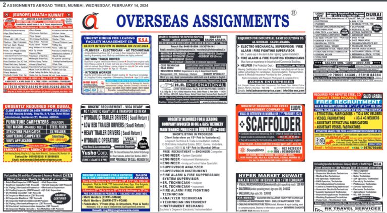 assignment abroad times 14th February 2024