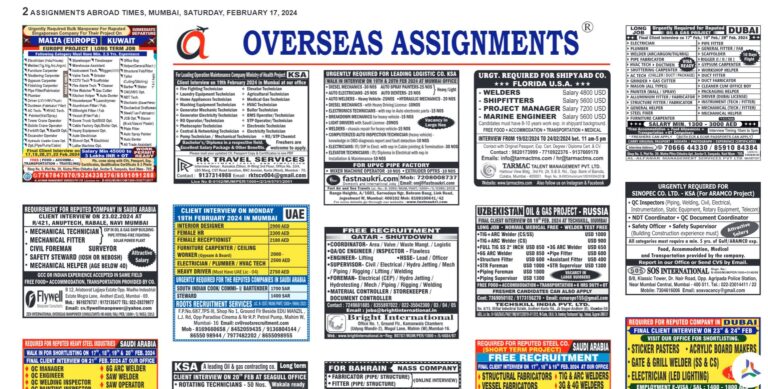assignment abroad times 17th February 2024