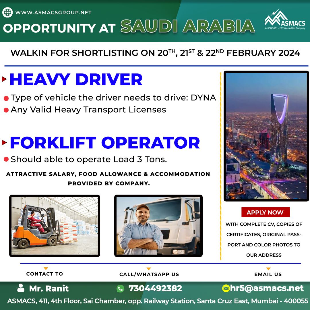 Jobs at Saudi Arabia — Jobs in Saudi Arabia