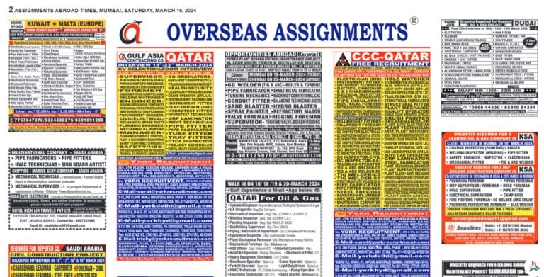 assignment abroad times 20th March 2024 download