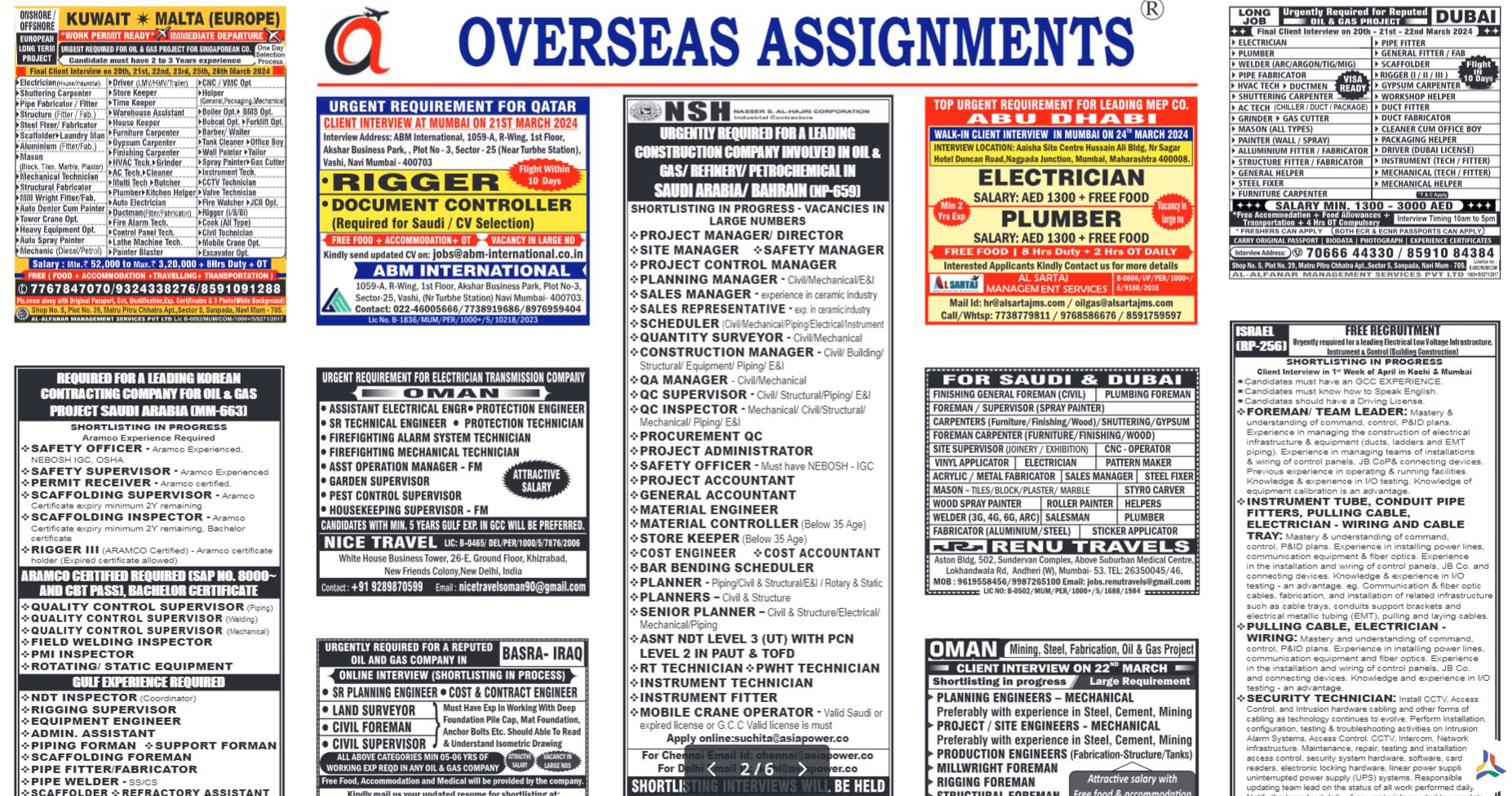 assignment abroad times 20th March 2024 download