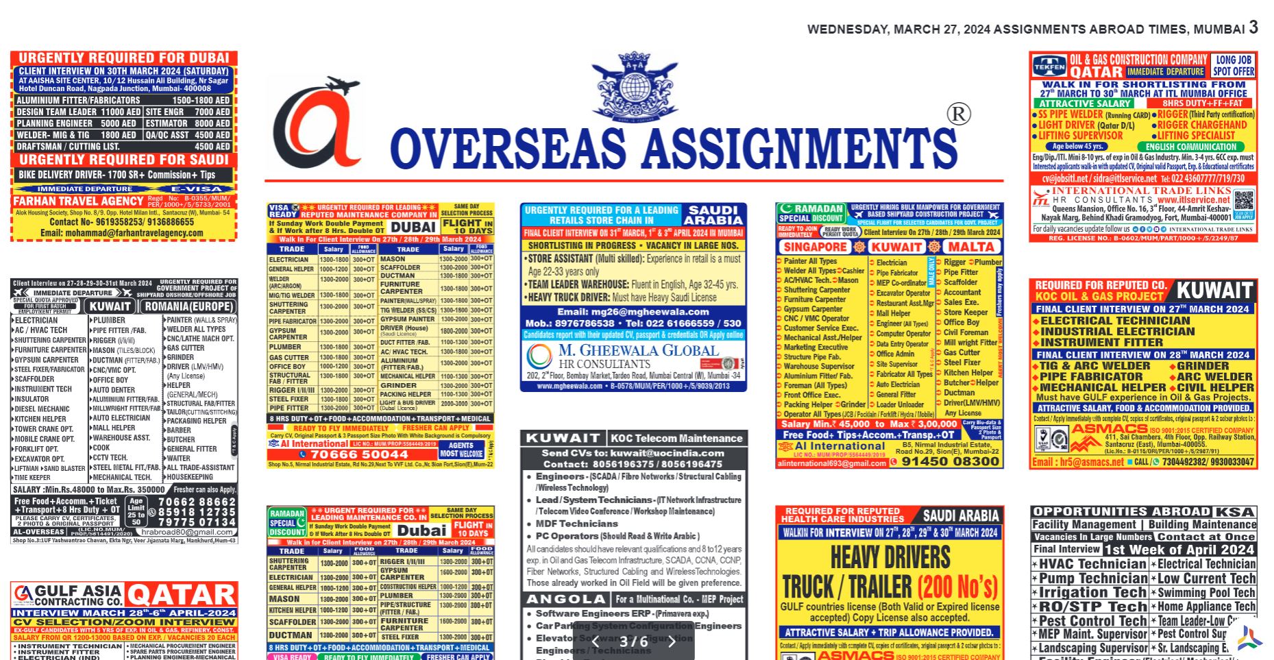 assignment abroad times 27th March 2024 download