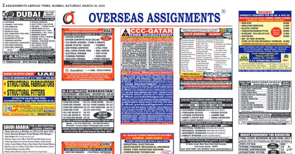 assignment abroad times 30th March 2024 download