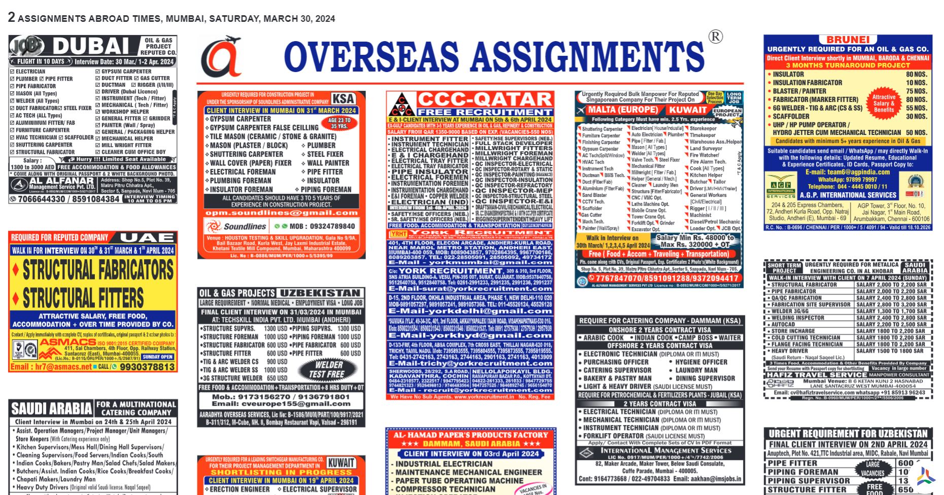 assignment abroad times 30th March 2024 download
