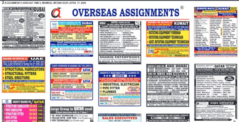 assignment abroad times 17th April 2024 download