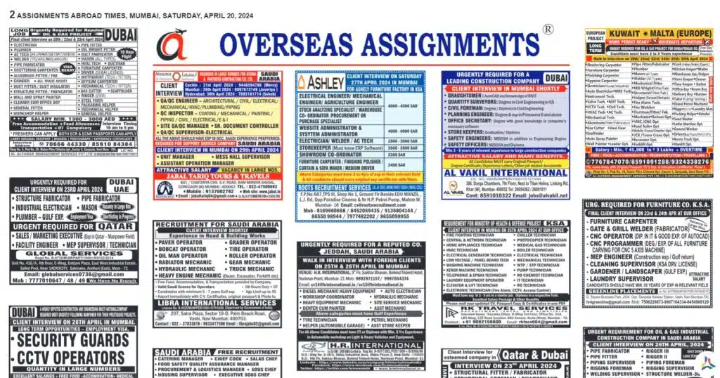 assignment abroad times 20th April 2024 download