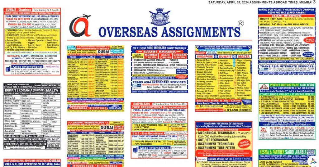 assignment abroad times 27th April 2024 download