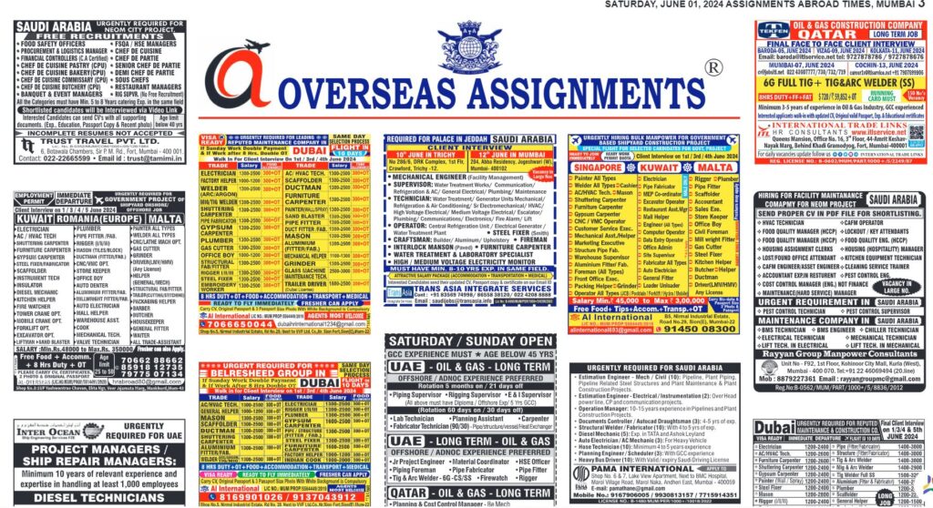 assignment abroad times 01st June 2024 download