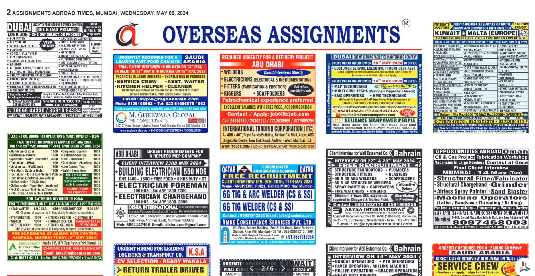 assignment abroad times 08th May 2024 download