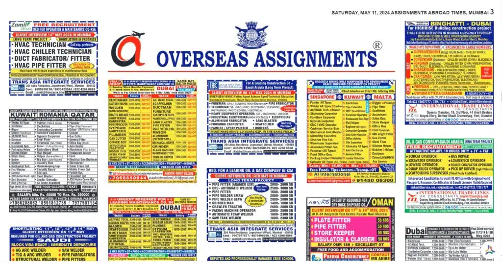 assignment abroad times 11th May 2024 download